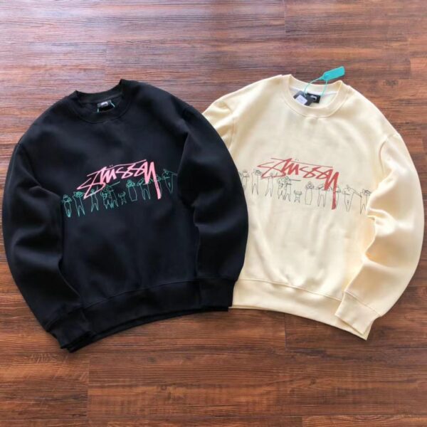 Stussy People Stripe Crew Sweatshirt